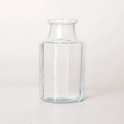 Octagonal Clear Glass Bottle Vase - Hearth & Handâ„¢ With Magnolia - Image 5