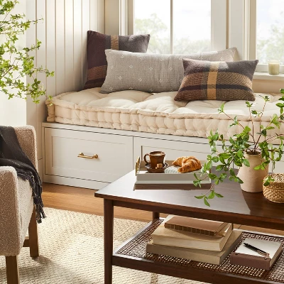 14"x36" Diamond Jacquard Lumbar Bed Pillow - Hearth & Handâ„¢ With Magnolia