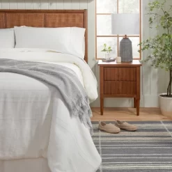 Wool Blend Variegated Stripe Area Rug Dark Gray - Hearth & Handâ„¢ With Magnolia