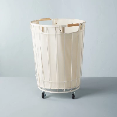 Wire & Fabric Laundry Hamper Sour Cream - Hearth & Handâ„¢ With Magnolia - Image 5