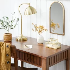 4"x6" Metal & Glass Trinket Box Brass Finish - Hearth & Hand™ With Magnolia