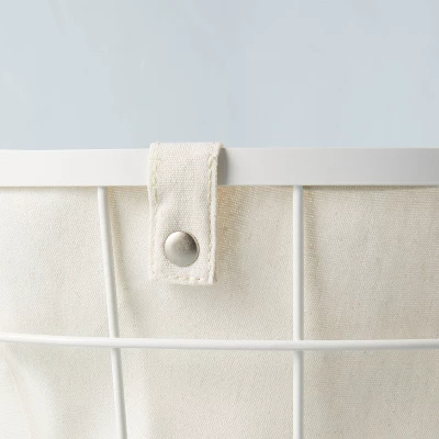 Wire & Fabric Laundry Hamper Sour Cream - Hearth & Handâ„¢ With Magnolia - Image 3