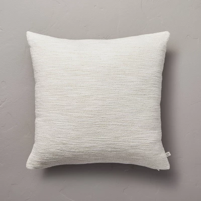 Textured Slub Stripe Square Throw Pillow Cream/Khaki - Hearth & Handâ„¢ With Magnolia - Image 4