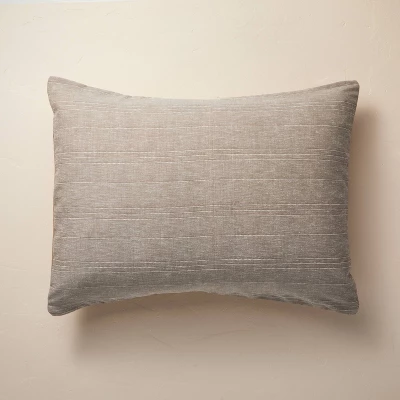 3pc Heathered Stripe Duvet Cover Bedding Set Brown - Hearth & Handâ„¢ With Magnolia - Image 4