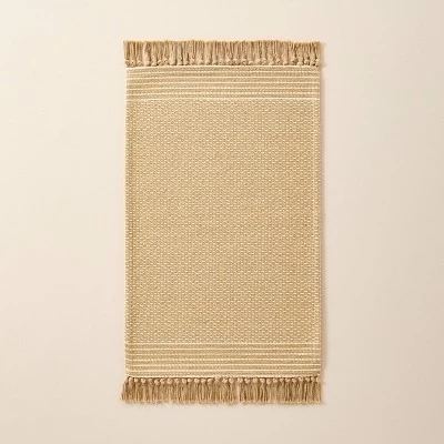 Patterned Border Stripe Area Rug Khaki - Hearth & Handâ„¢ With Magnolia - Image 5