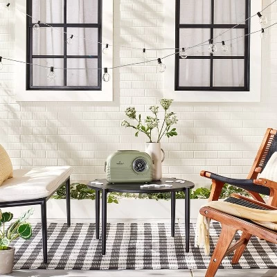 10ct Incandescent Indoor/Outdoor Orb String Lights Black/White - Hearth & Handâ„¢ With Magnolia