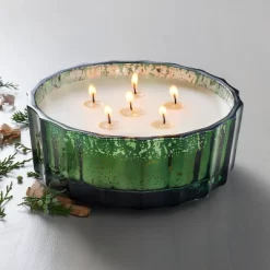 Mercury Glass Fireside Spruce Jar Christmas Candle Green 32oz - Hearth & Handâ„¢ With Magnolia