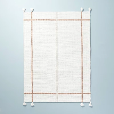 Bold Cross Stripes Tassel Rug Cream/Tan - Hearth & Handâ„¢ With Magnolia - Image 7