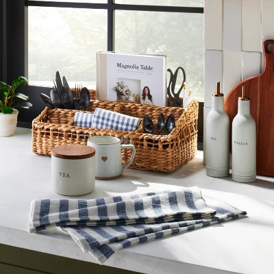 Woven Multipurpose Compartment Caddy Natural - Hearth & Handâ„¢ With Magnolia