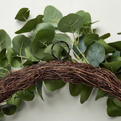 24" Faux Seeded Eucalyptus Wreath - Hearth & Handâ„¢ With Magnolia - Image 3