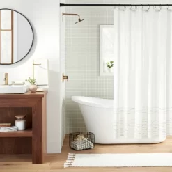 24" X 60" Solid Tassels Bath Rug Sour Cream - Hearth & Handâ„¢ With Magnolia