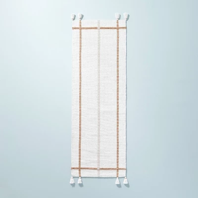 Bold Cross Stripes Tassel Rug Cream/Tan - Hearth & Handâ„¢ With Magnolia - Image 4