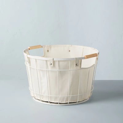 Wire & Fabric Laundry Hamper Sour Cream - Hearth & Handâ„¢ With Magnolia - Image 2
