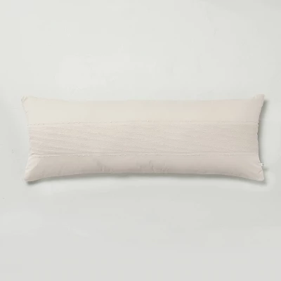 16"x42" Slub Center Stripe Oversized Lumbar Bed Pillow - Hearth & Handâ„¢ With Magnolia - Image 7
