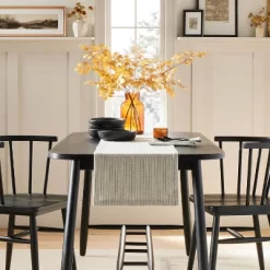 Textured Stripe Woven Table Runner Sage Green - Hearth & Handâ„¢ With Magnolia