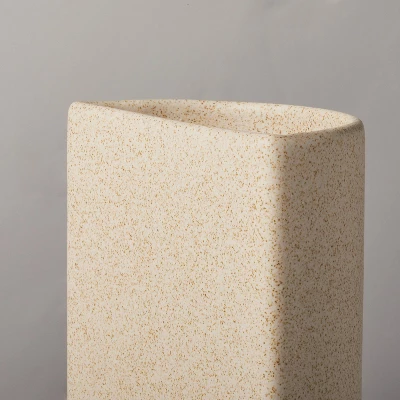 2pc Sandy Textured Ceramic Pencil Cup Bookend Set Natural - Hearth & Handâ„¢ With Magnolia - Image 2