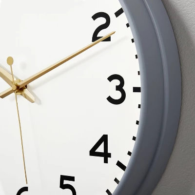 14" Round Decorative Wall Clock - Gray - Hearth & Handâ„¢ With Magnolia - Image 2