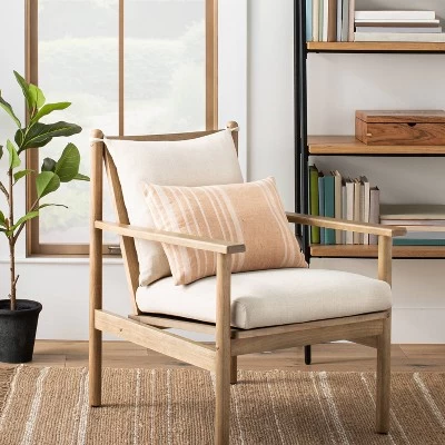 16"x42" Variegated Stripe Lumbar Throw Pillow - Hearth & Handâ„¢ With Magnolia