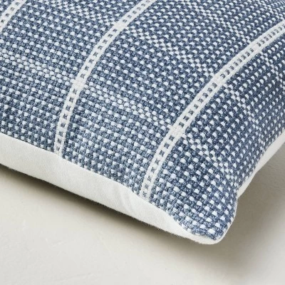 Textured Grid Lines Indoor/Outdoor Throw Pillow - Hearth & Handâ„¢ With Magnolia - Image 3