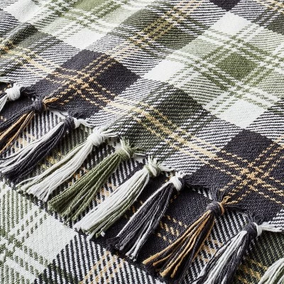 Tartan Fall Plaid Woven Throw Blanket Green/Cream/Khaki/Gray - Hearth & Handâ„¢ With Magnolia - Image 2