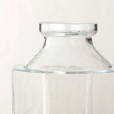 Octagonal Clear Glass Bottle Vase - Hearth & Handâ„¢ With Magnolia - Image 3