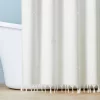 Clip Stitch Knotted Fringe Woven Shower Curtain Sour Cream - Hearth & Hand™ With Magnolia