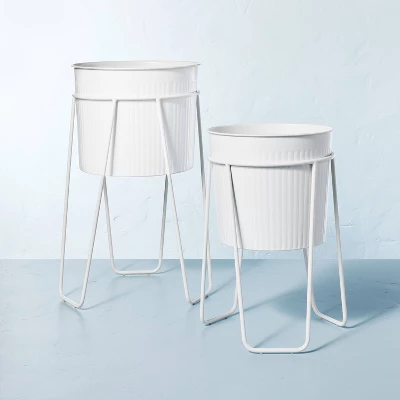 Powder-Coated Metal Planter White - Hearth & Handâ„¢ With Magnolia - Image 3