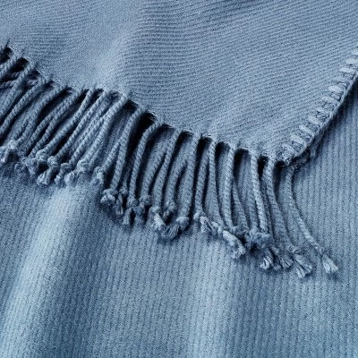 Solid Hemstitch With Fringe Throw Blanket - Hearth & Handâ„¢ With Magnolia - Image 3