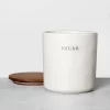 67oz Stoneware Sugar Canister With Wood Lid Cream/Brown - Hearth & Hand™ With Magnolia