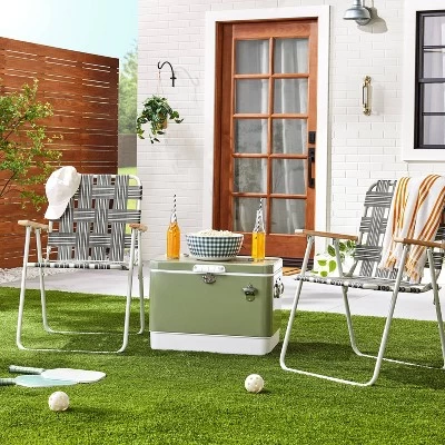 Hard-Sided 80can/54qt Two-Tone Cooler Green/Cream - Hearth & Handâ„¢ With Magnolia