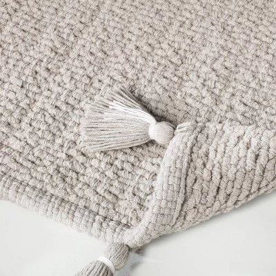 20" X 32" Solid Tassels Bath Rug Gray - Hearth & Handâ„¢ With Magnolia - Image 3