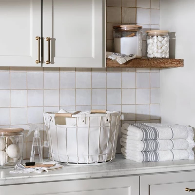 Wire & Fabric Laundry Hamper Sour Cream - Hearth & Handâ„¢ With Magnolia - Image 4