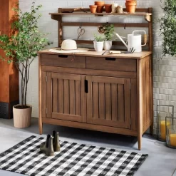 Textured Gingham Indoor/Outdoor Woven Area Rug Dark Gray/Cream - Hearth & Handâ„¢ With Magnolia