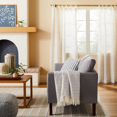 Subtle Grid Lines Curtain Panel - Hearth & Handâ„¢ With Magnolia - Image 2