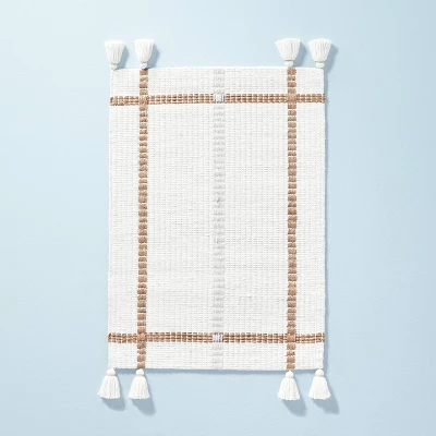 Bold Cross Stripes Tassel Rug Cream/Tan - Hearth & Handâ„¢ With Magnolia - Image 5