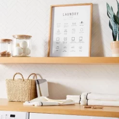 16"x20" Laundry Care Infographic Framed Sign - Hearth & Handâ„¢ With Magnolia