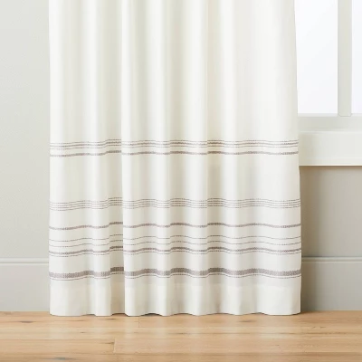 Engineered Hem Stripes Curtain Panel Cream/Gray - Hearth & Handâ„¢ With Magnolia - Image 4