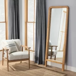 71" Standing Wood Framed Mirror Natural - Hearth & Handâ„¢ With Magnolia