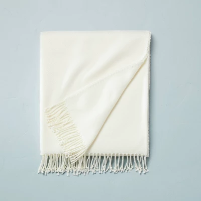 Solid Hemstitch With Fringe Throw Blanket - Hearth & Handâ„¢ With Magnolia - Image 5