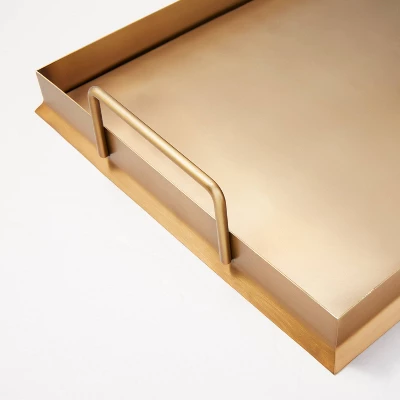 Beveled 12" X 16" Metal Decor Tray Brass Finish - Hearth & Handâ„¢ With Magnolia - Image 3