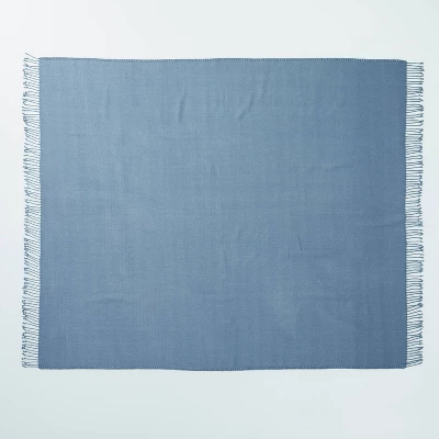 Solid Hemstitch With Fringe Throw Blanket - Hearth & Handâ„¢ With Magnolia - Image 2