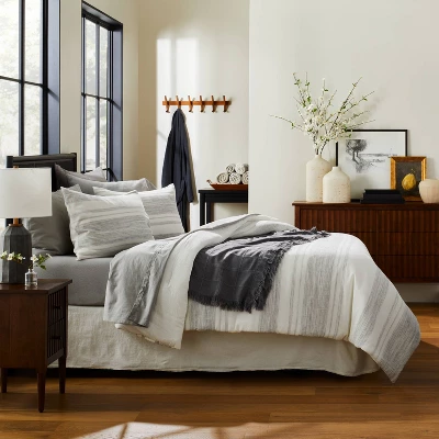 3pc Heathered Stripe Comforter Bedding Set - Hearth & Handâ„¢ With Magnolia - Image 3