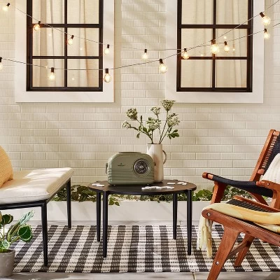 10ct Incandescent Indoor/Outdoor Orb String Lights Black/White - Hearth & Handâ„¢ With Magnolia - Image 2